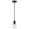 Nuvo Clarksville - 5 Inch Mini Pendant - Matte Black with Clear Glass 60/8064 - alternate 1
